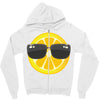 Lemon with Glasses Zipper Hoodie
