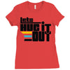 lets hug it out Ladies Fitted T-Shirt