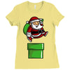 santa jumps Ladies Fitted T-Shirt
