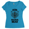 god mama bear Women's Triblend Scoop T-shirt
