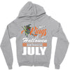 Halloween Kings Are Born In July Zipper Hoodie