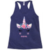 birthday unicorn family series mom Racerback Tank