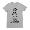 keep calm and hug a panda Ladies Fitted T-Shirt