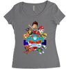 paw patrol birthday boy mom Women's Triblend Scoop T-shirt