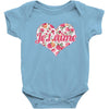 Jet'aime Flower Heart Baby Bodysuit