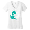 t rex skipped too many arm days Women's V-Neck T-Shirt