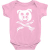 pig bacon cross bones pirate Baby Onesie