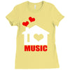 i love house music Ladies Fitted T-Shirt