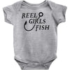 reel girls fish Baby Onesie