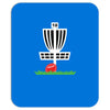 disc golf frisbee leaning on target basket innova Mousepad