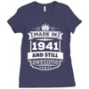 Made In 1941 And Still Awesome Ladies Fitted T-Shirt