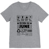 Born In June V-Neck Tee