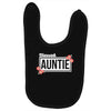 blessed aunitie with flower white color Baby Bibs