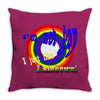 i am not gay, i just like rainbows Throw Pillow