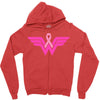 breast cancer wonder woman Zipper Hoodie