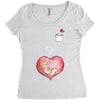 Mom and Baby are Connected to the Heart Women's Triblend Scoop T-shirt