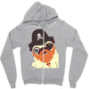 pug in a crew Zipper Hoodie
