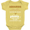 Aquarius Hated By Many Wanted By Plenty Disliked By Some Confronted By Baby Onesie
