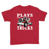 plays with trucks family matching Youth Tee