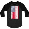 t-rex vintage american flag 3/4 Sleeve Shirt