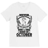 Never Underestimate Dog Rescuer Who Was Born October V-Neck Tee