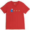 funny 80s pacman cookie monster retro gaming V-Neck Tee