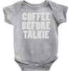 coffee before talkee Baby Onesie