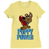 puppy power Ladies Fitted T-Shirt
