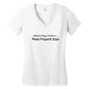 funny t shirt official dog walker. Women's V-Neck T-Shirt