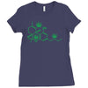 thc pot leaf molecule Ladies Fitted T-Shirt