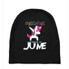 unicorns are born in june Baby Beanies
