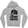 i shoot people t shirt funny photographer tee camera photography digit Zipper Hoodie