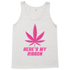 Support Breast Cancer Awareness With A Pink Cannabis Leaf Tank Top