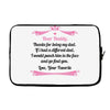 Dear Daddy, Thanks for Being my Dad Baby Boy Letter to Father Laptop sleeve