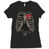 ribcage and heart Ladies Fitted T-Shirt