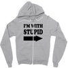 im with stupid t shirt t shirt funny t shirt cool tshirt funny shirt t Zipper Hoodie