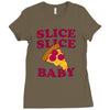slice slice baby pizza tee Ladies Fitted T-Shirt