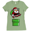santa jumps Ladies Fitted T-Shirt