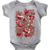 rood en wit Baby Onesie