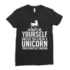 always be a unicorn Ladies Fitted T-Shirt