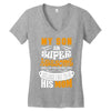 My Son Is Super Awesome His Mom Women's V-Neck T-Shirt