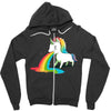 where rainbows come from (green) Zipper Hoodie