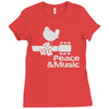 peace and music Ladies Fitted T-Shirt