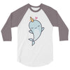cute kawaii narwhals are cute 3/4 Sleeve Shirt