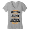 Super Cool Aunt Of A Freaking Awesome Nephew Women's V-Neck T-Shirt