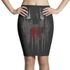 skull rust Pencil Skirts
