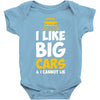 i like big monster cars Baby Bodysuit