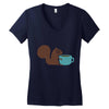 coffe squirrel Women's V-Neck T-Shirt