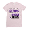 we don't know how strong we are until being strong is the only choice Ladies Fitted T-Shirt