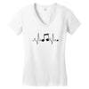 Heart Rhythm Music Women's V-Neck T-Shirt